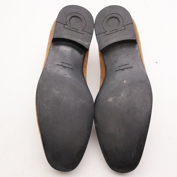 Salvatore Ferragamo Flori 2 Men's 9 EE Beige Suede Loafer Slip On Dress Shoes - Picture 9 of 12